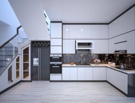 Tủ bếp kịch trần giúp tối ưu hóa không gian bếp