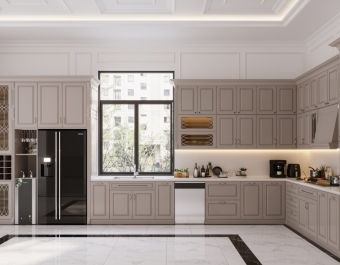 Tủ Bếp Tân Cổ Điển Nhà Phố
