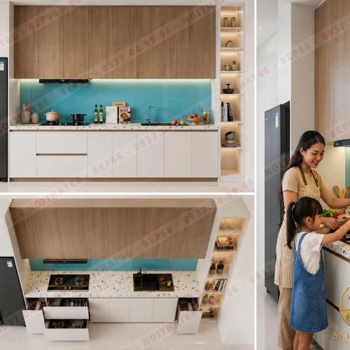 Tủ bếp chữ I mẫu 21