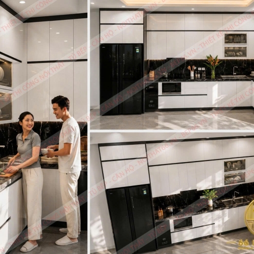 Tủ bếp L mẫu 50