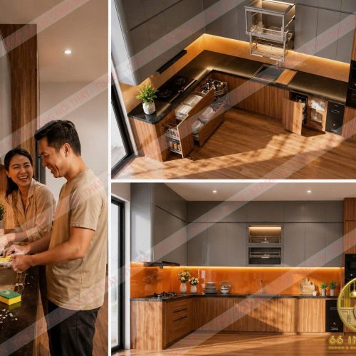 Tủ bếp L mẫu 43