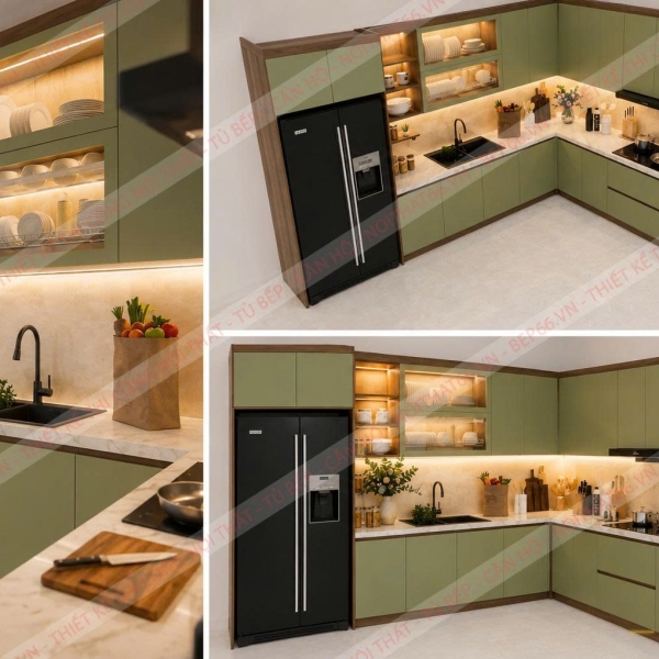 Tủ bếp L mẫu 40