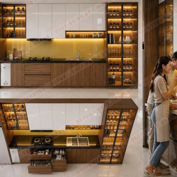 Tủ bếp L mẫu 22