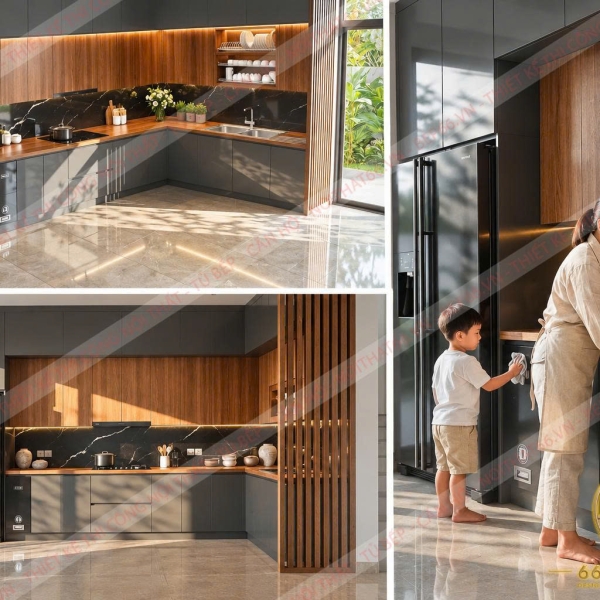 Tủ bếp L mẫu 60