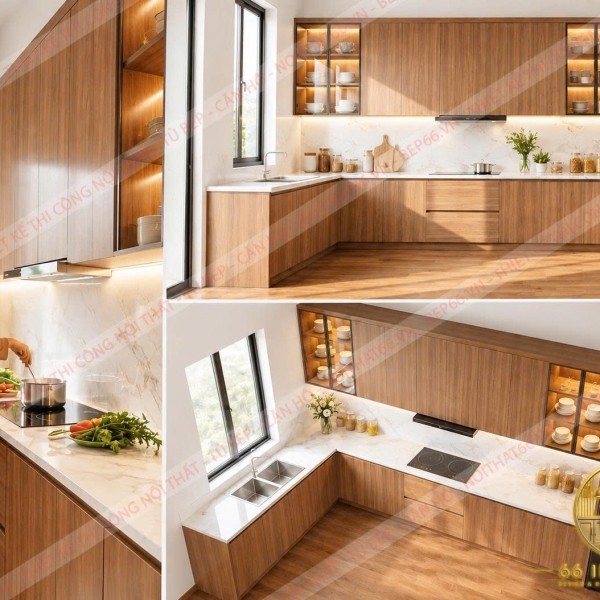 Tủ bếp L mẫu 39