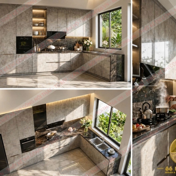 Tủ bếp L mẫu 49