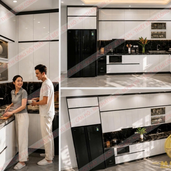 Tủ bếp L mẫu 50