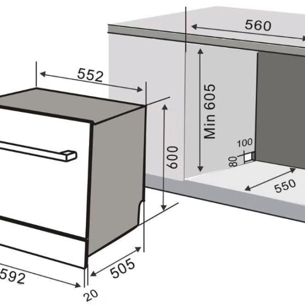 MÁY RỬA BÁT KAFF KF-BISMS8